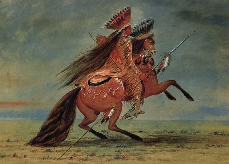 George Catlin Crow Chief oil painting picture